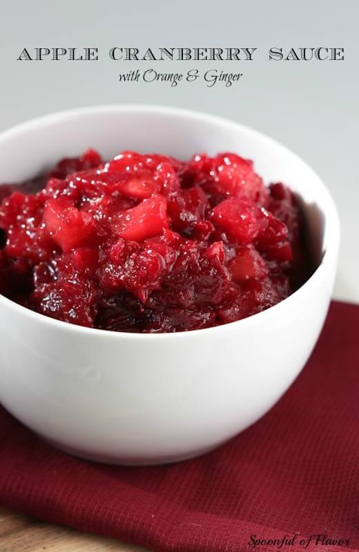 Apple Cranberry Sauce with Orange & Ginger