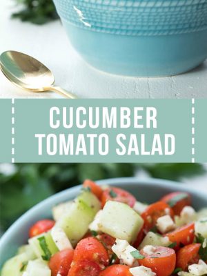 Easy cucumber and tomato salad