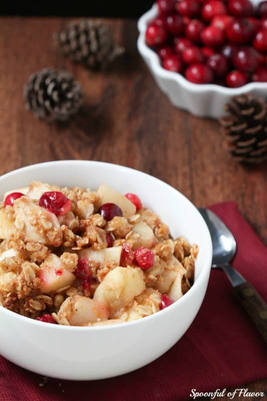 Apple, Pear and Cranberry Crisp | Spoonful of Flavor