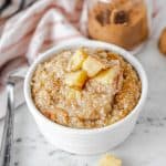 bowl of apple cinnamon steel cut oatmeal