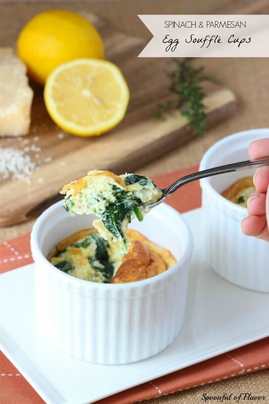 Spinach & Parmesan Egg Souffle