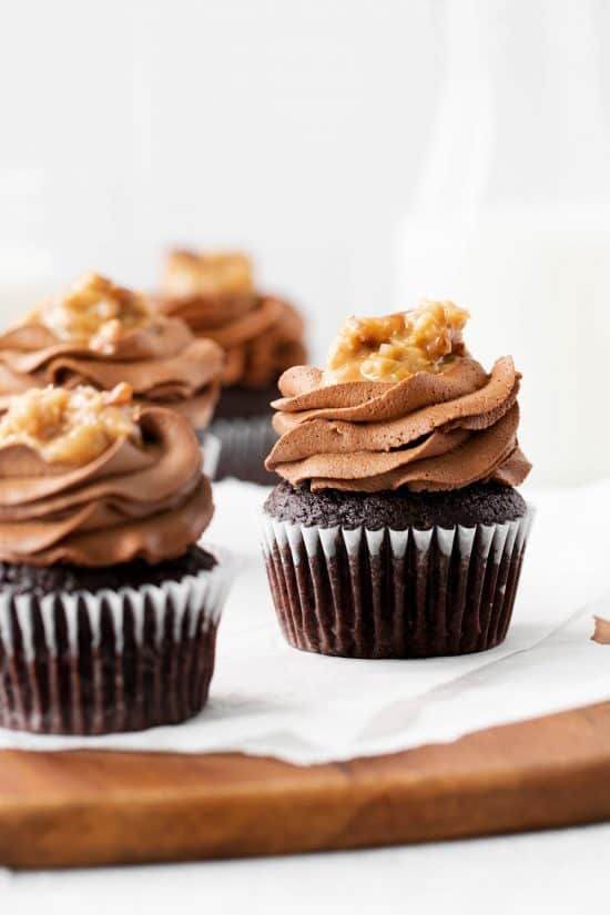 German Chocolate Cupcakes