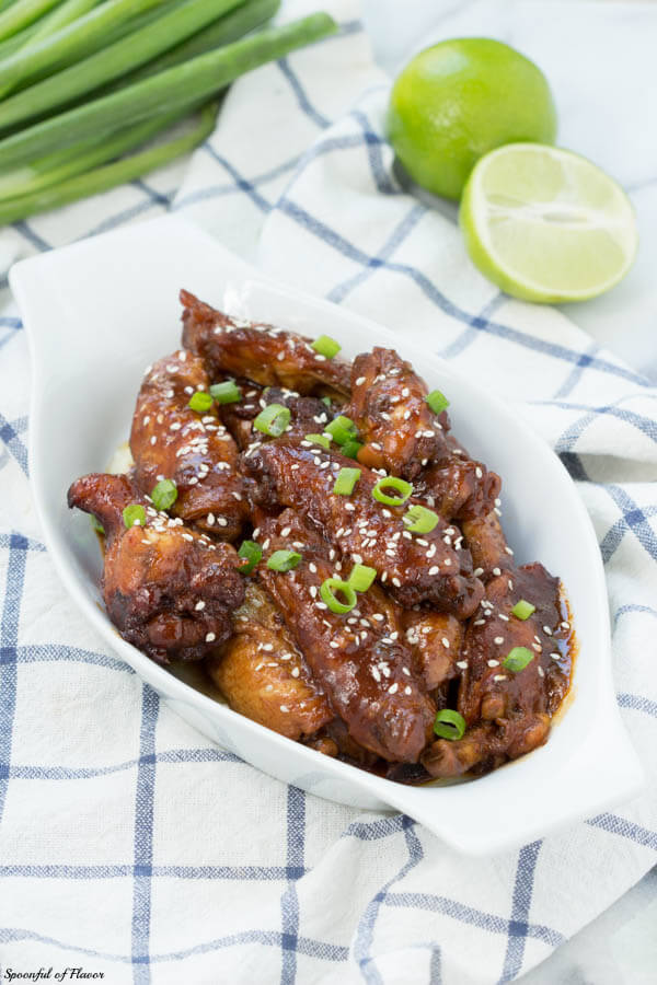 Slow Cooker Soy & Lime Chicken Wings - finger lickin' good and cooked in the slow cooker!