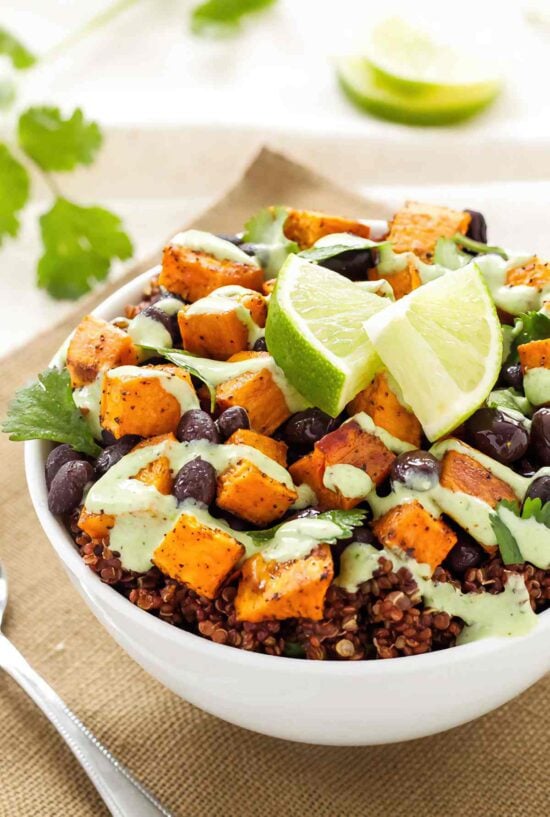 Sweet Potato and Black Bean Quinoa Bowls