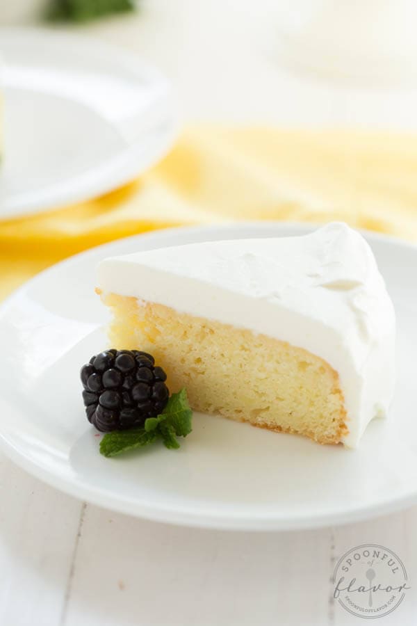 Lemon Cake with White Chocolate Mousse - the perfect cake for two people!