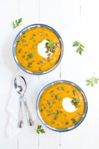 Roasted Butternut Squash and Red Lentil Soup