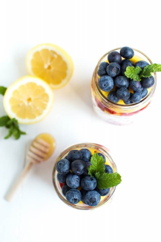 Mason Jar Fruit Salad with Strawberry Mint Dressing - Spoonful of Flavor