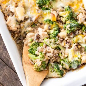 Broccoli Chicken And Cheese Wild Rice Casserole Spoonful Of Flavor