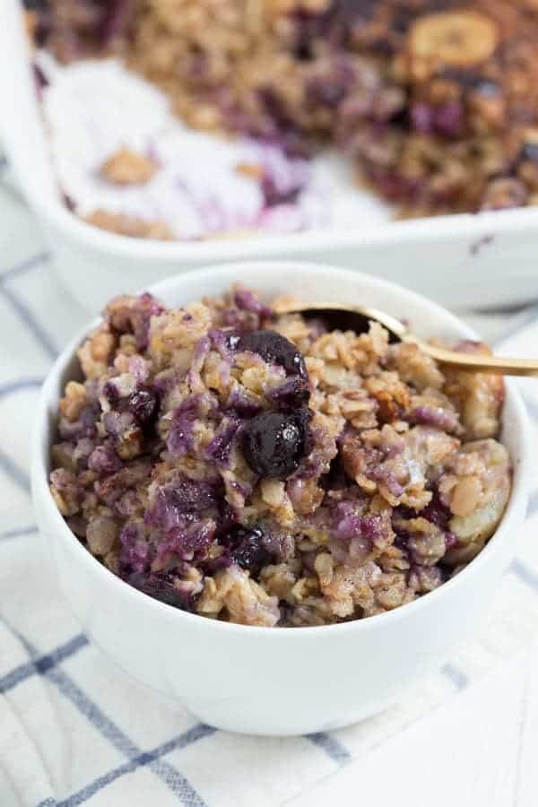 Blueberry Banana Baked Oatmeal