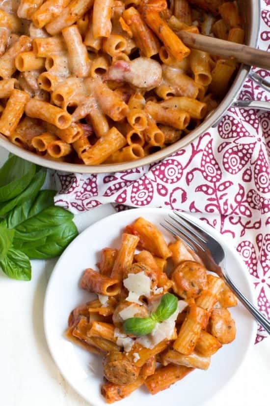 Chicken Rigatoni Pasta Skillet