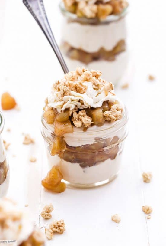 Apple Crisp Cheesecake Parfaits
