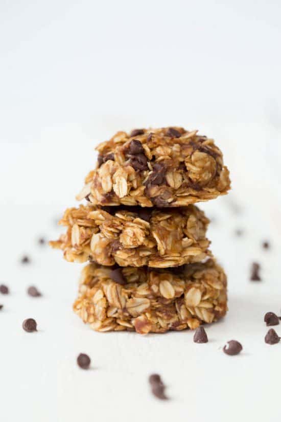 Healthy No Bake Chocolate Peanut Butter Oatmeal Cookies
