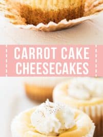 mini carrot cake cheesecakes