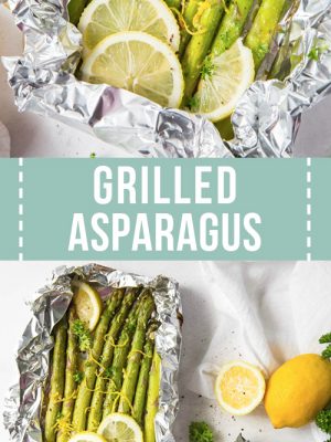 Asparagus grilled in foil packets