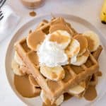 peanut butter banana waffles