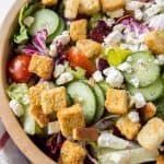 garden salad made with fresh ingredients