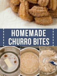 small bites of churros on a plate