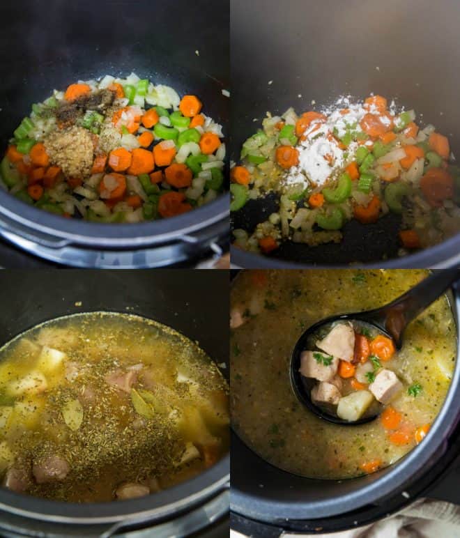 cooking chicken stew in the instant pot