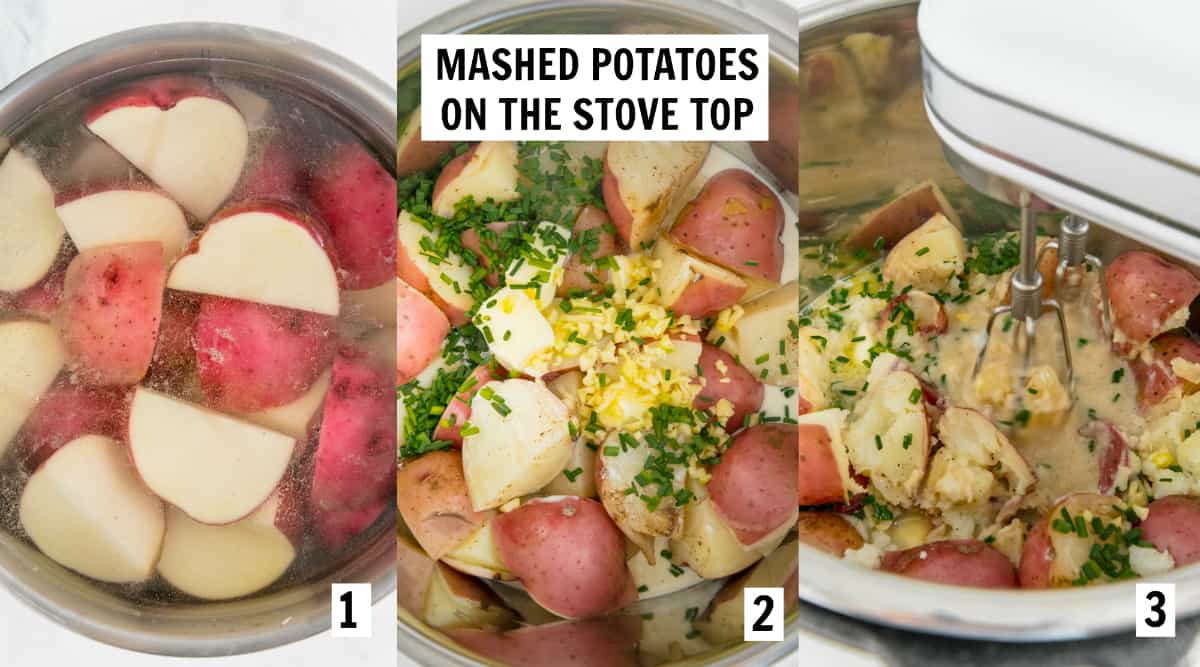 steps to make mashed potatoes on the stove top