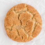 one close up photo of snickerdoodle cookie