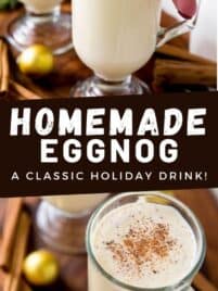 eggnog in a glass