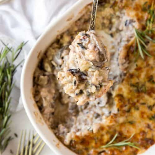 Wild Rice and Mushroom Casserole - Spoonful of Flavor