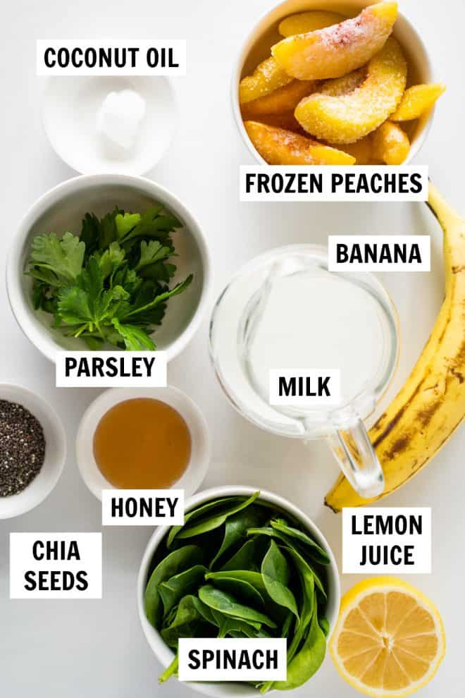 ingredients for green detox smoothie