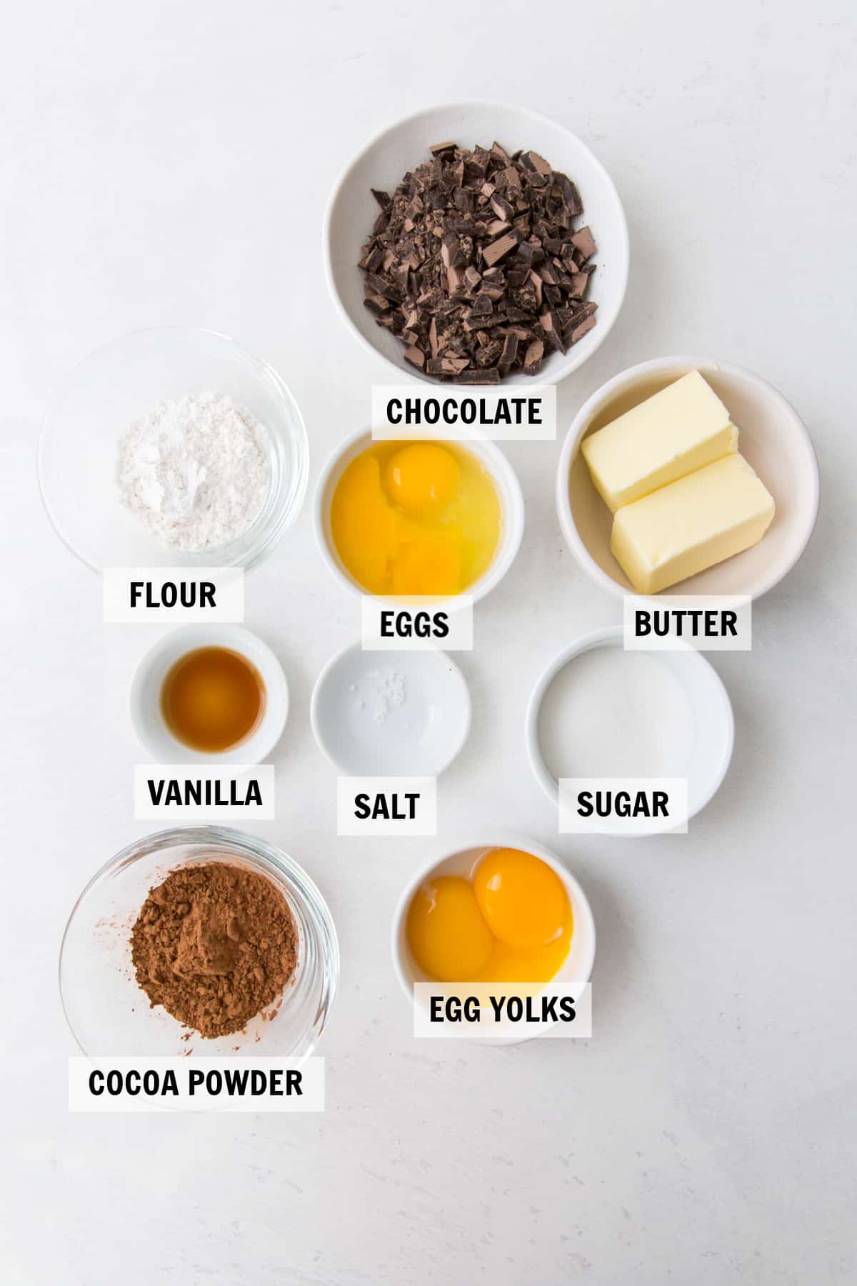 ingredients for molten lava cake