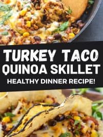 turkey quinoa in a skillet
