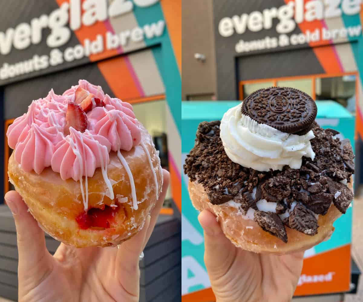 two donuts from everglazed at Disney Springs
