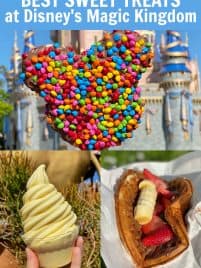 mickey rice krispie treat, dole whip and nutella waffle