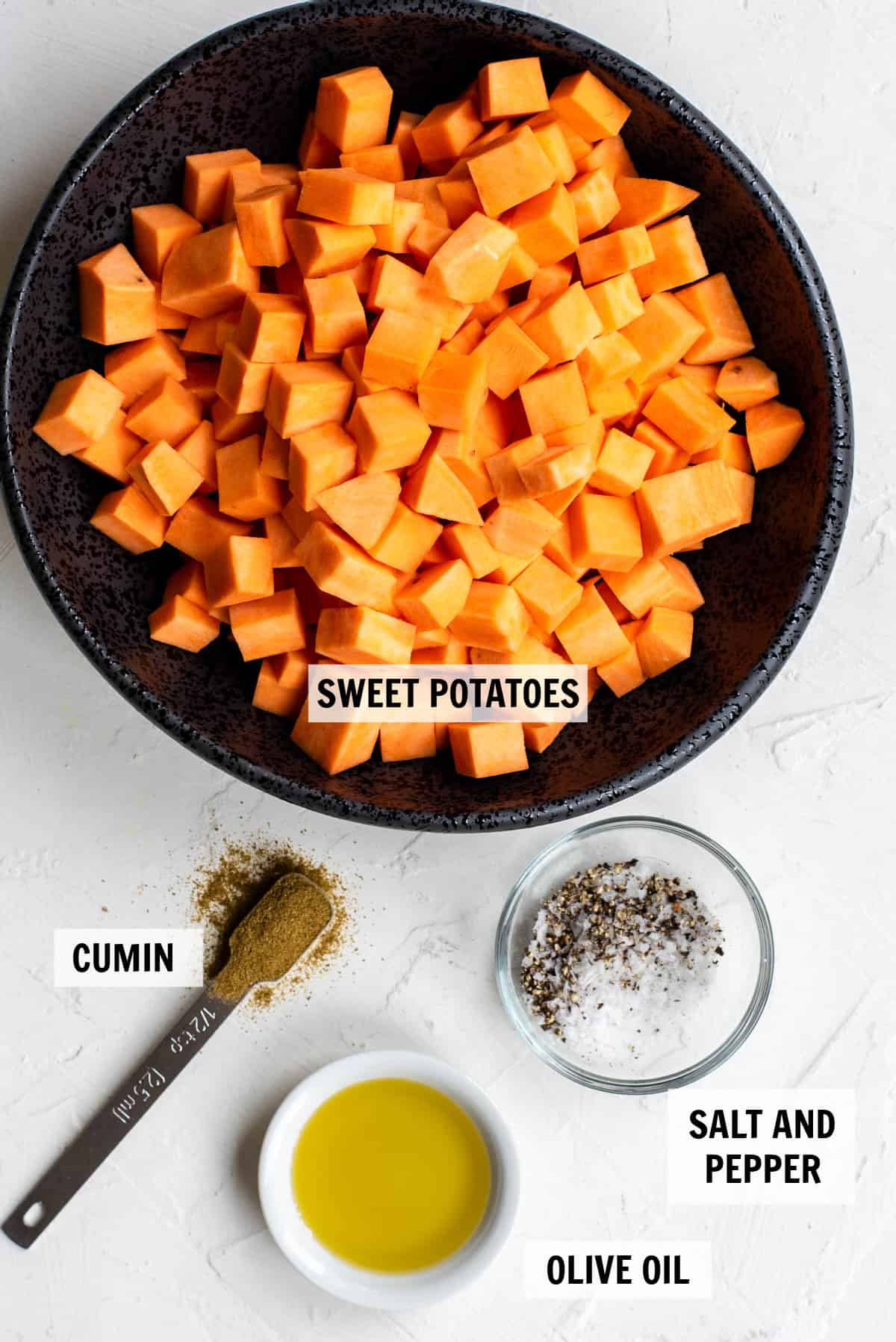 ingredients for sweet potatoes