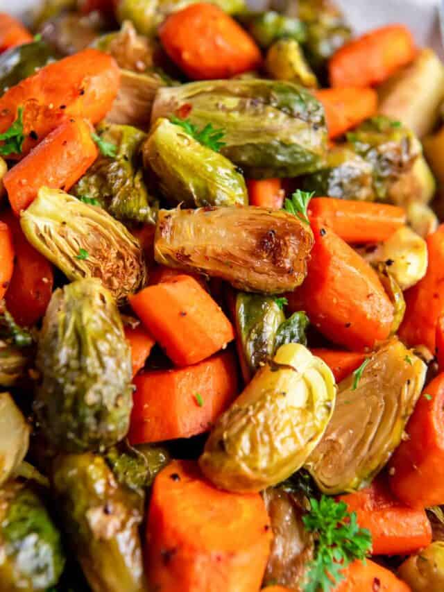 Easy Roasted Brussels Sprouts and Carrots Spoonful of Flavor