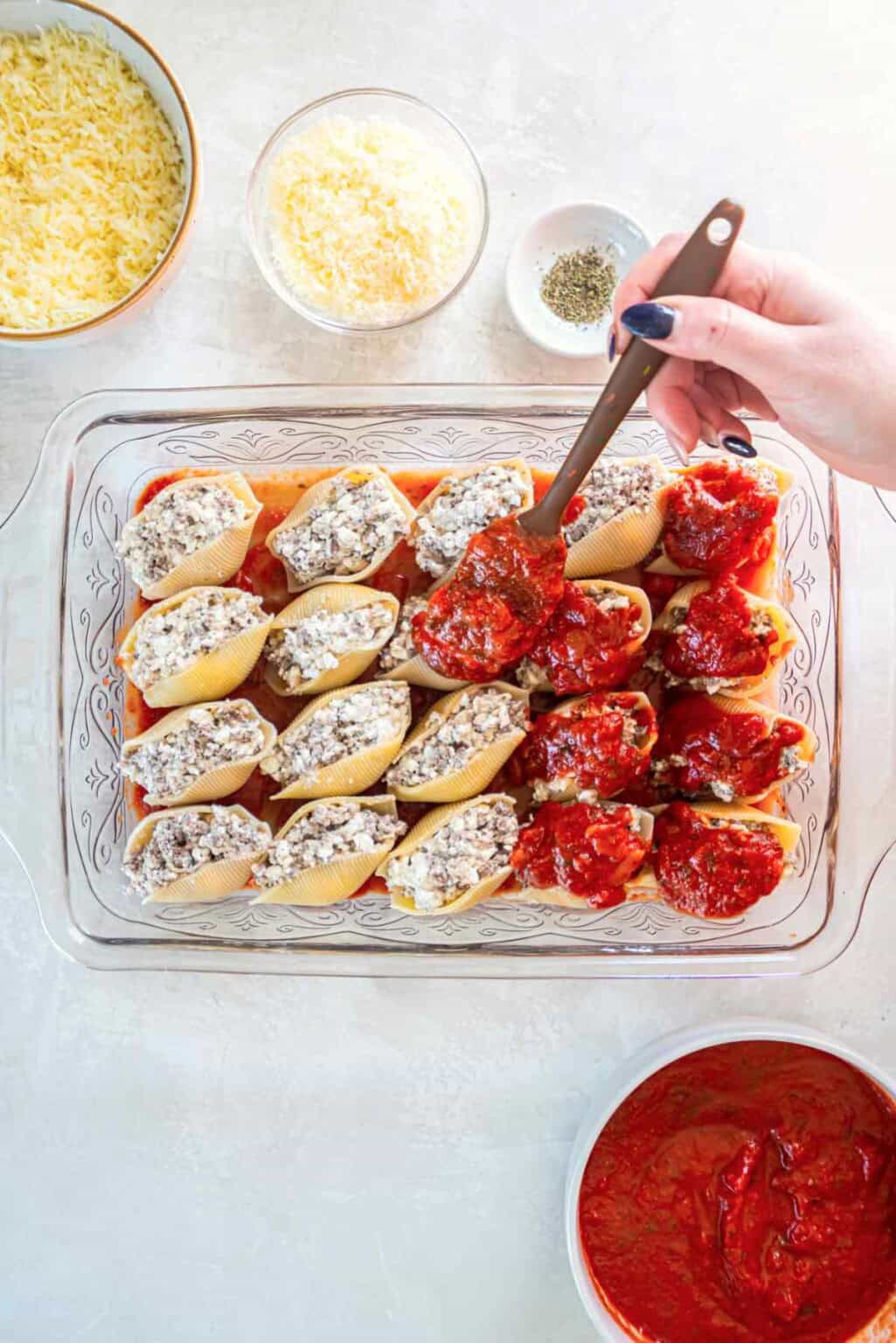 Stuffed Shells with Ground Beef and Cottage Cheese - Spoonful of Flavor